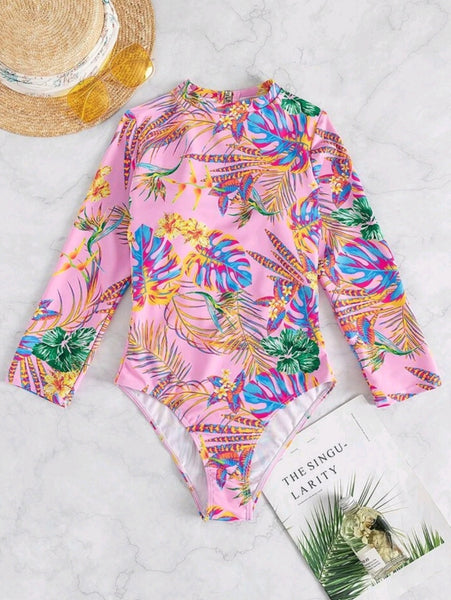 Cut Out Back High Neck One Piece Swimsuit