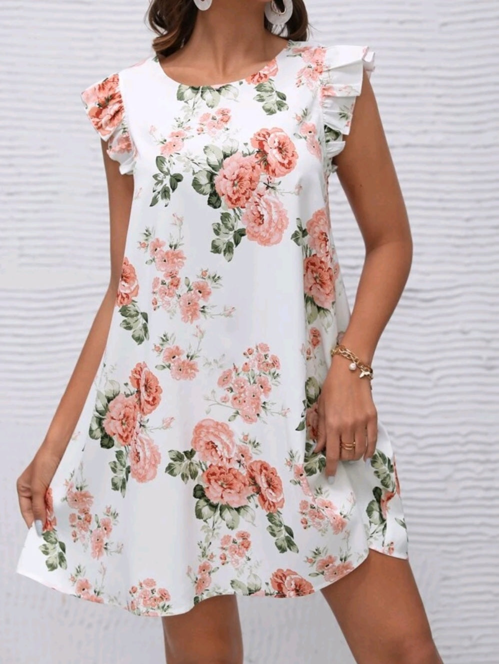 Ruffle Armhole Dress
