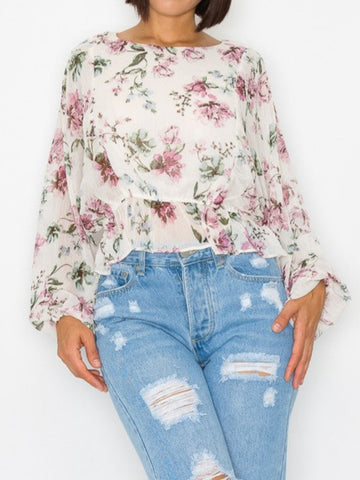 Long Sleeve Floral Top